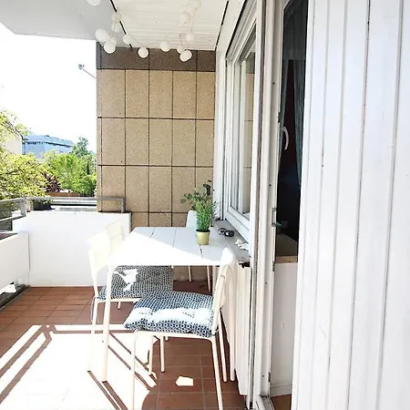With Sunny Balcony, Near Main River Würzburg
